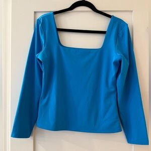 Express Body Contour High Compression Square Neck Long Sleeve Tee